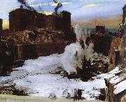 George Bellows pennsylvania station excavation oil